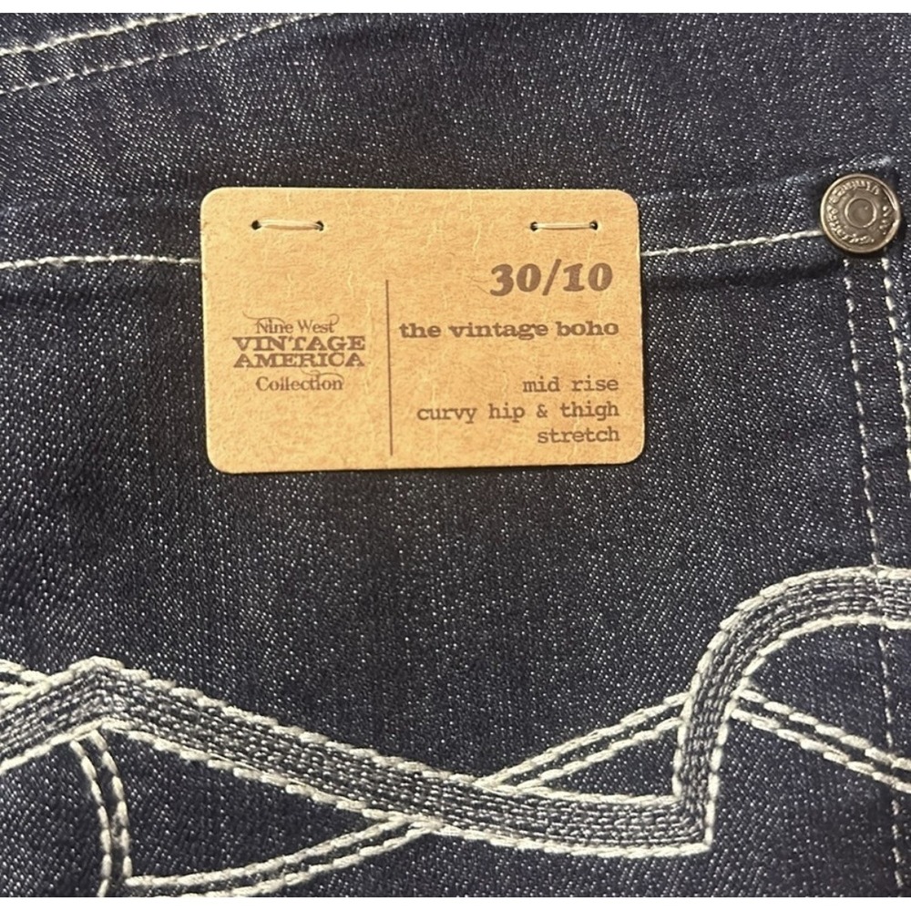 Nine West Vintage America Vintage Cropped Blue Jeans Size Missy 10/30 - Picture 7 of 9
